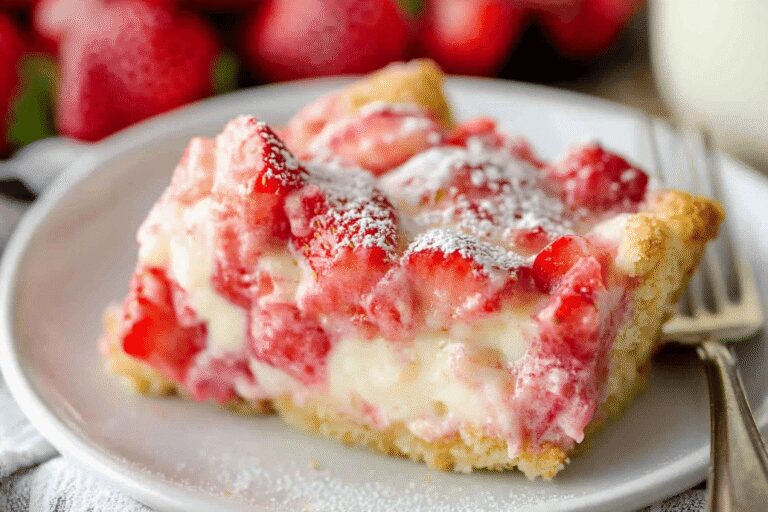 Strawberry Rhubarb Custard Dessert