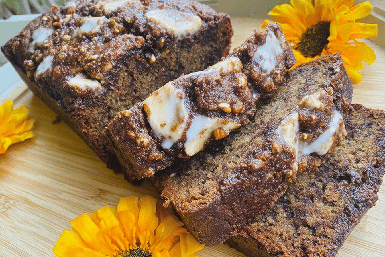 The Best Chocolate Hazelnut Banana Bread