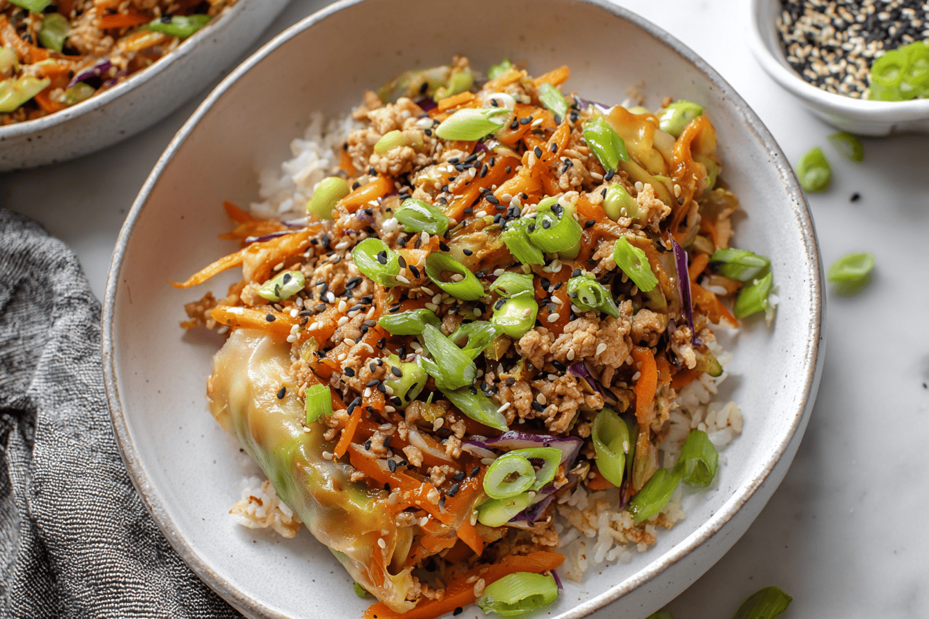 Veggie-Packed Turkey Egg Roll