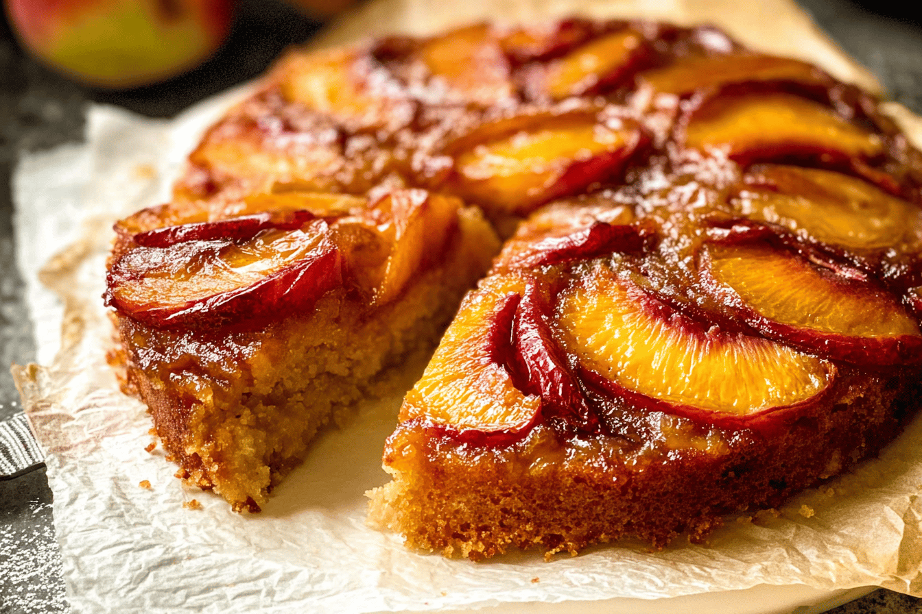 Bourbon Peach Upside-Down Cake