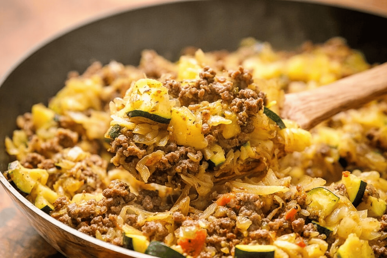 Hamburger and Zucchini Skillet
