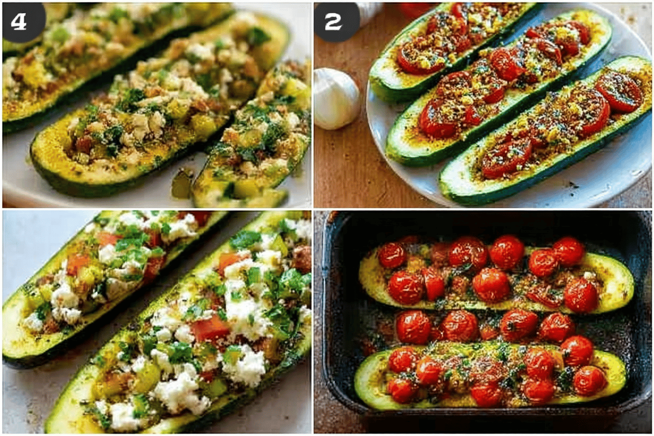 Mediterranean Stuffed Zucchini