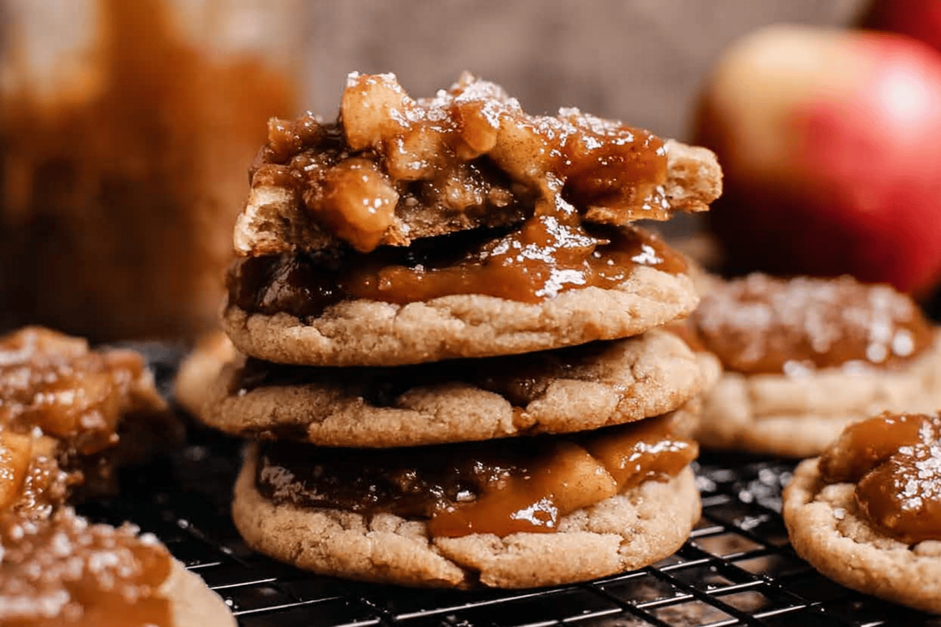 Salted Caramel Apple Pie Cookies