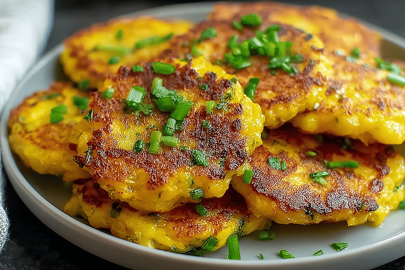 Yellow Squash Fritters Baked