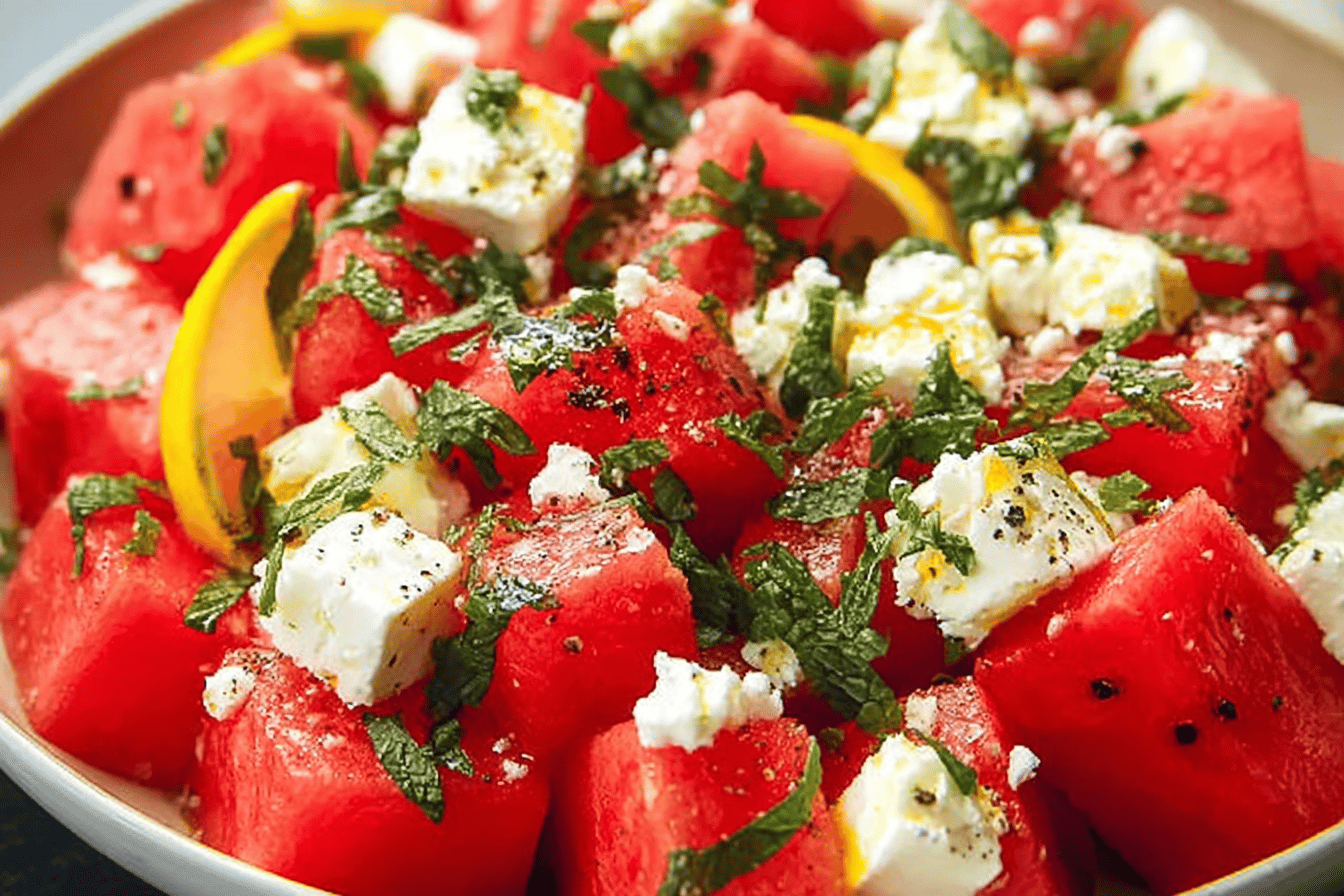 5 Minute Watermelon Feta Salad