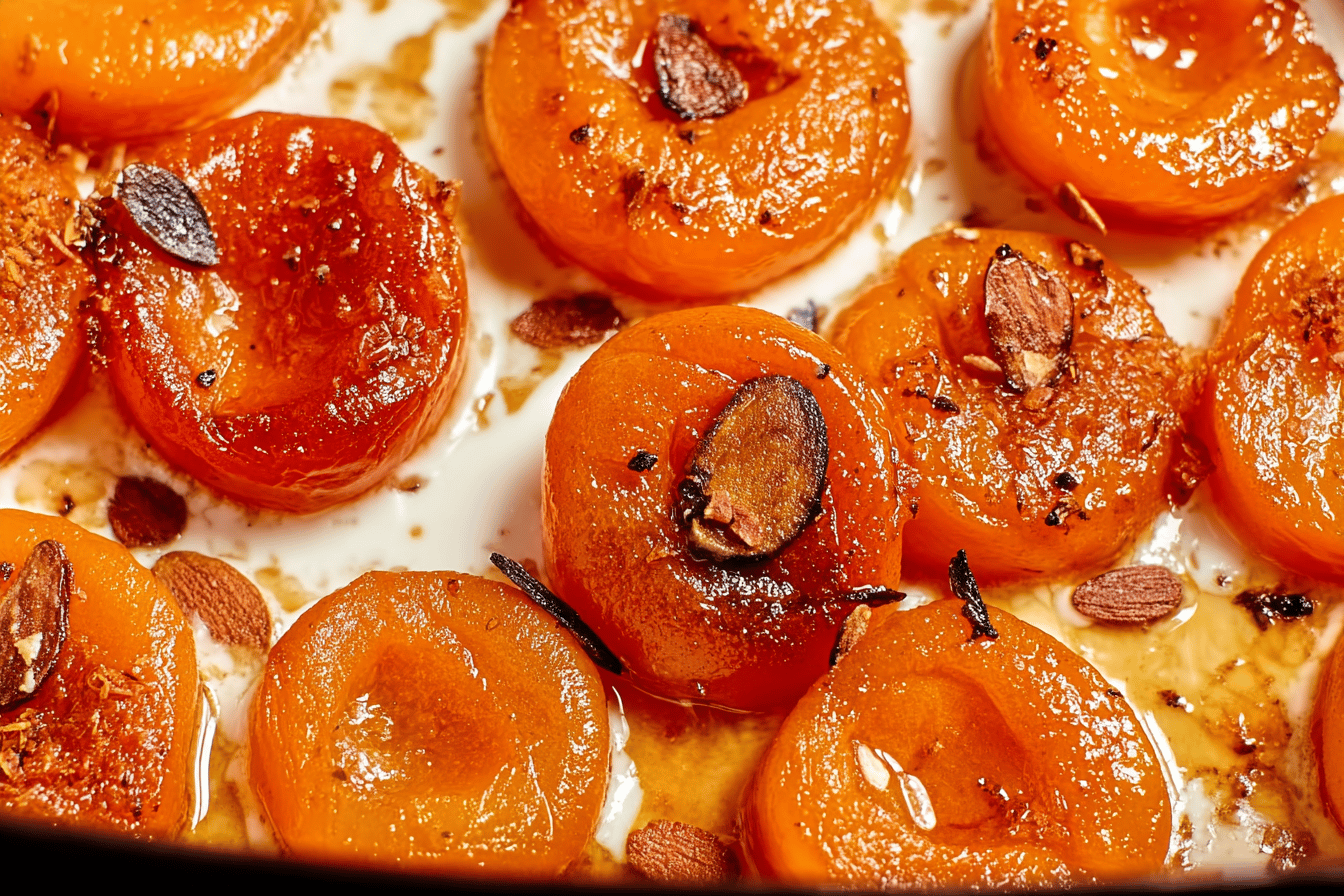 Baked Apricots with Almond Topping