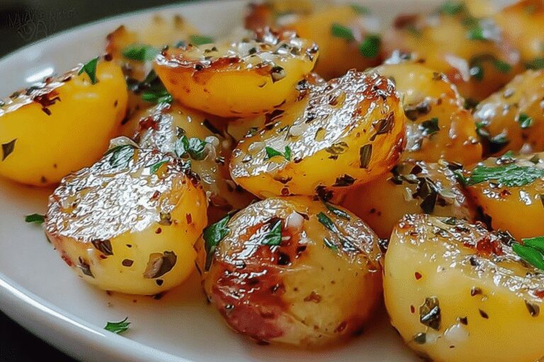 Baked Garlic Butter Potatoes