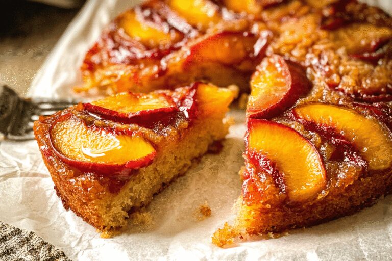 Bourbon Peach Upside-Down Cake