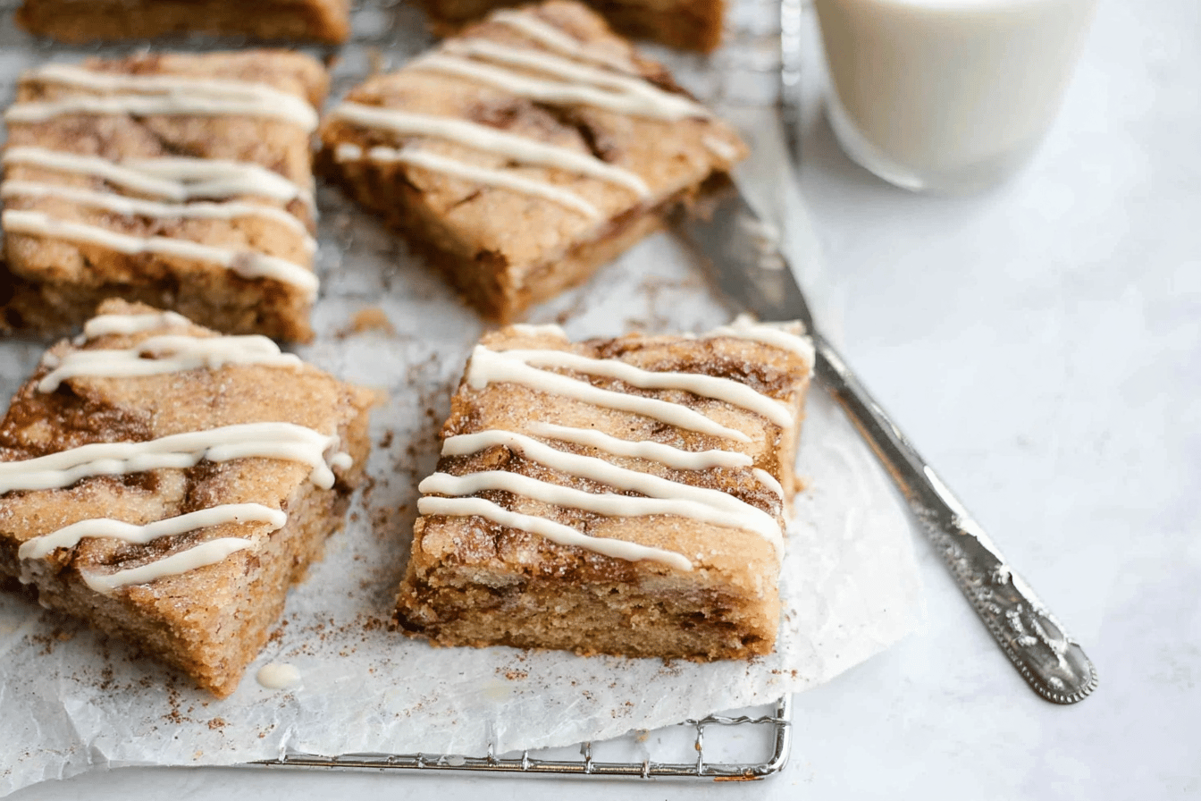 Cinnamon Roll Blondies