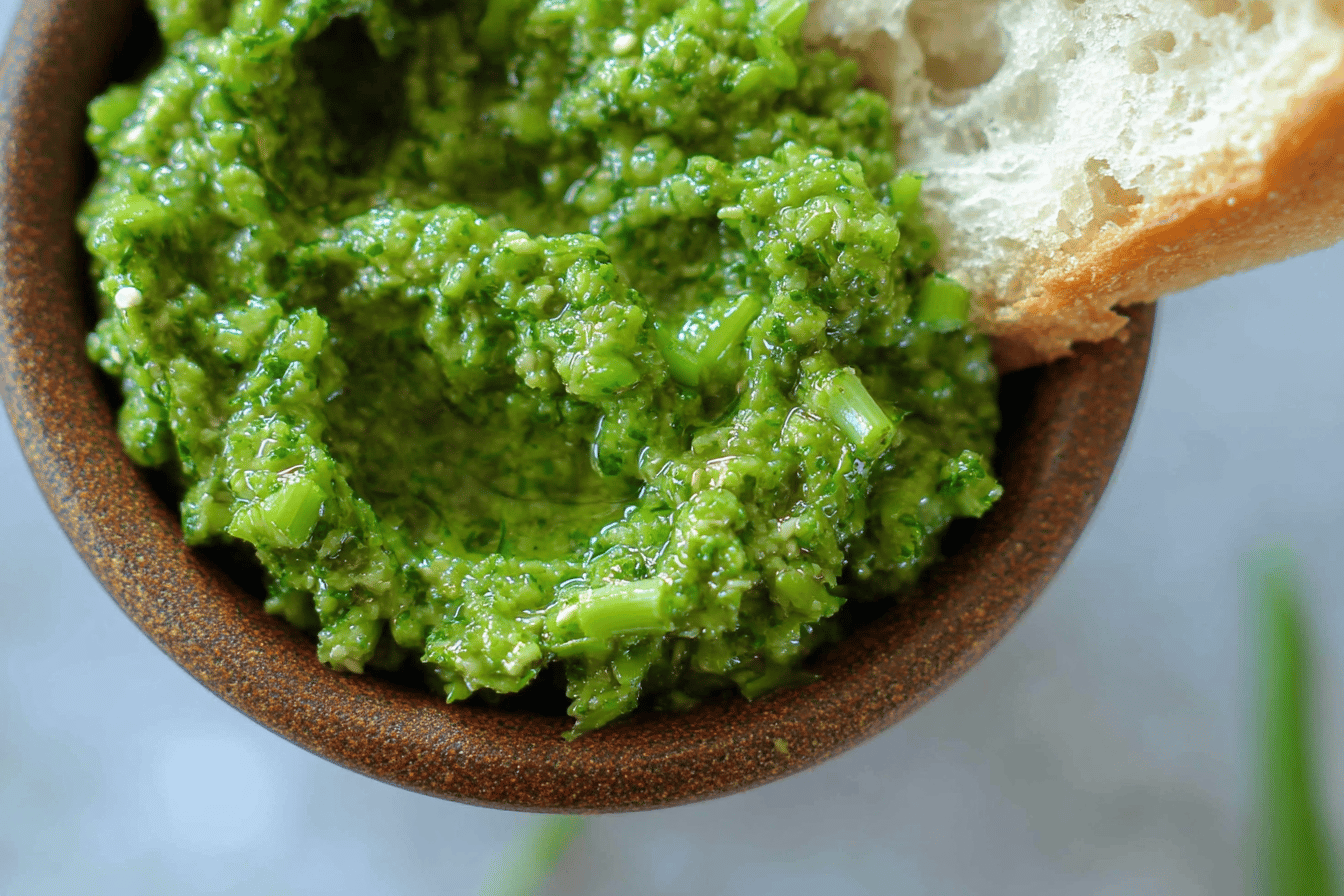 Easy Garlic Scape Pesto