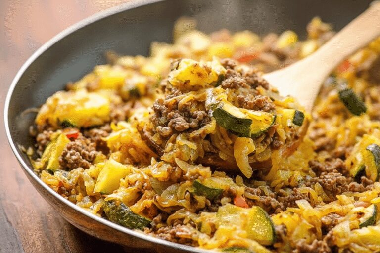 Hamburger and Zucchini Skillet