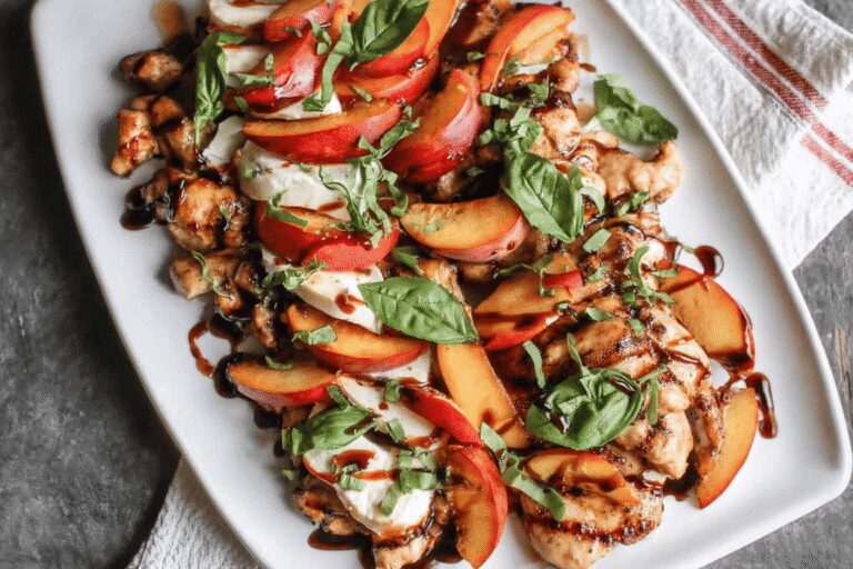 Peach Caprese Grilled Chicken