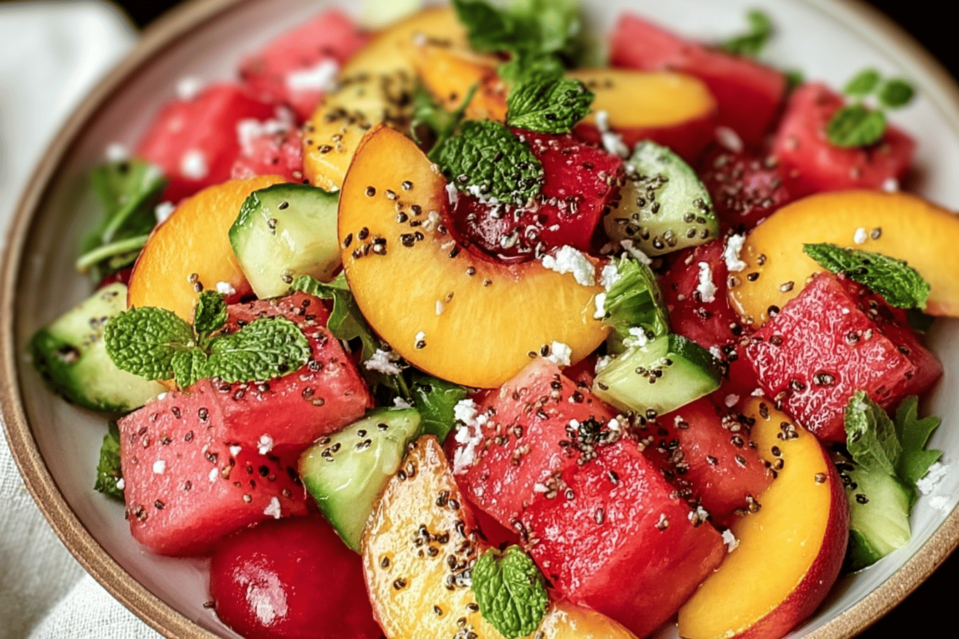 Peach Watermelon Salad Recipe