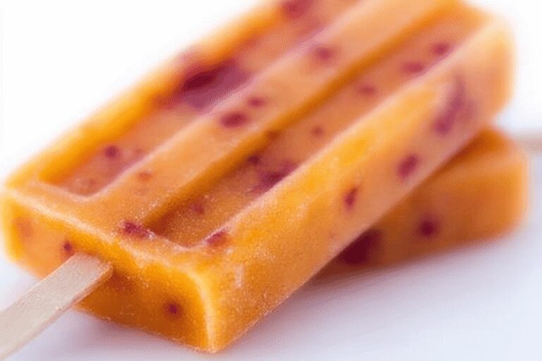 Ripe Peach Popsicles