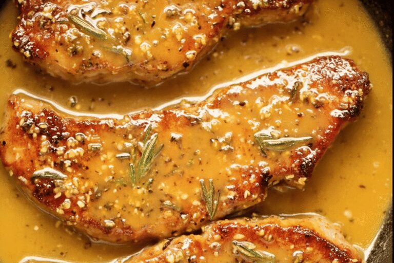Rosemary Garlic Butter Pork Chops