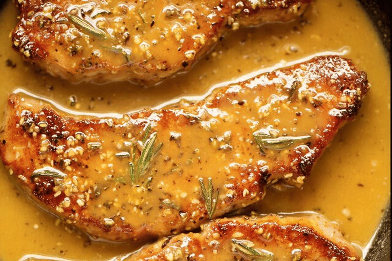 Rosemary Garlic Butter Pork Chops