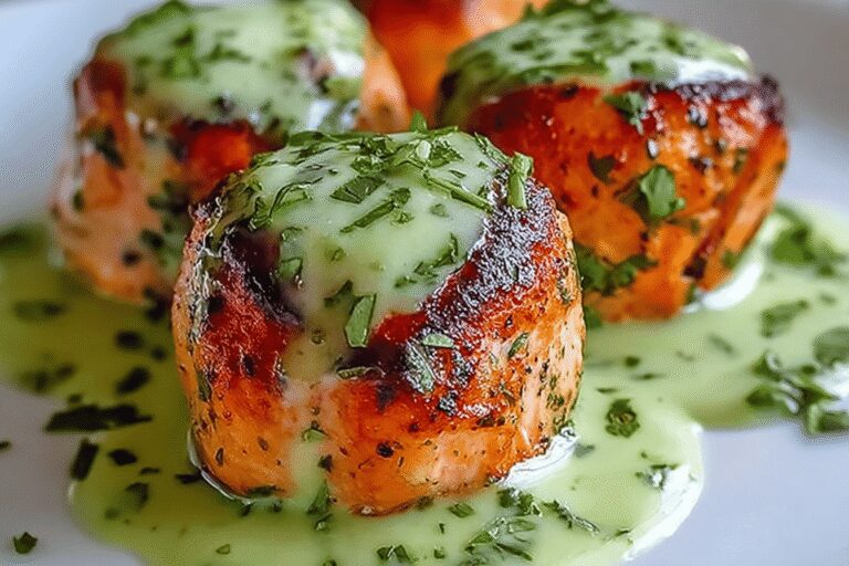 Salmon Balls with Avocado Sauce