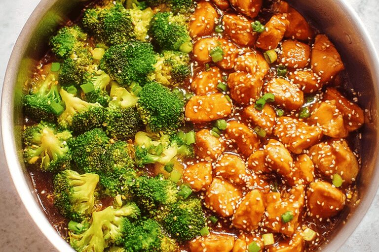 Sesame Chicken and Broccoli