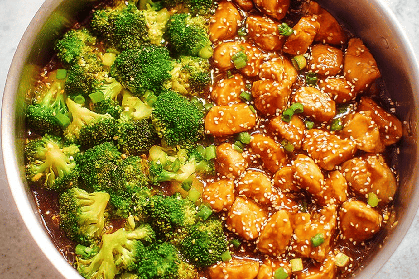 Sesame Chicken and Broccoli