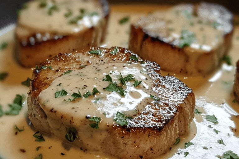 Smothered Boneless Pork Chops