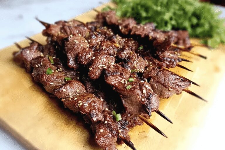 Teriyaki Sesame Beef Skewers