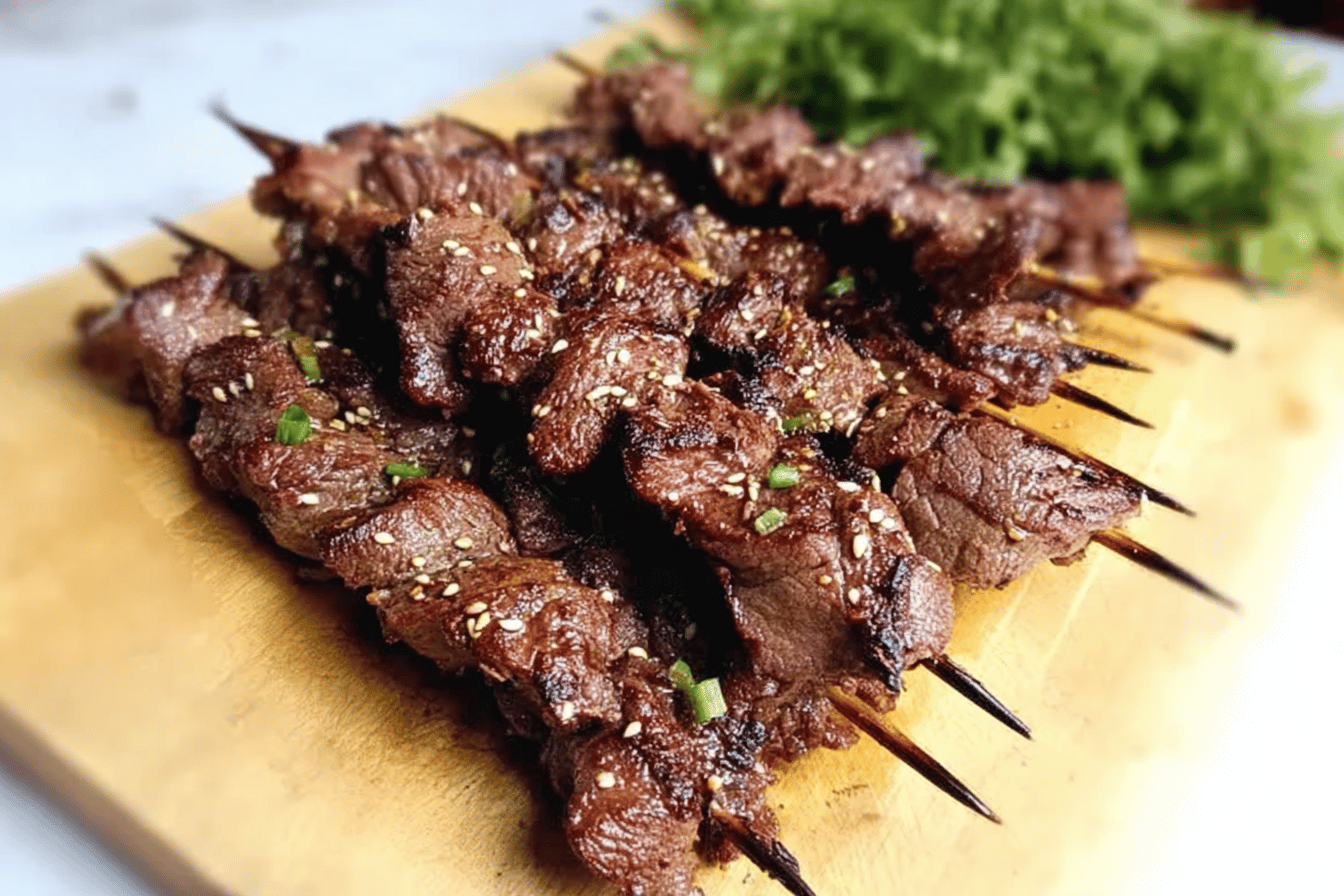 Teriyaki Sesame Beef Skewers