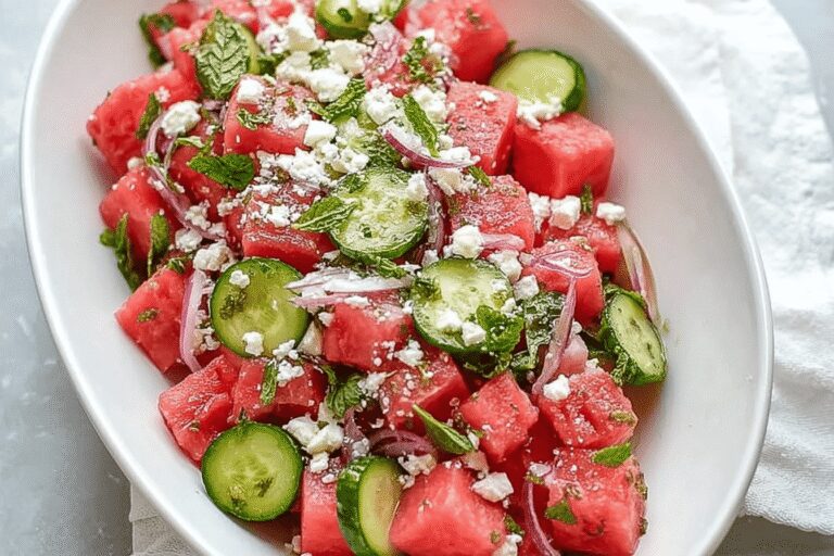 Watermelon Feta Mint Salad