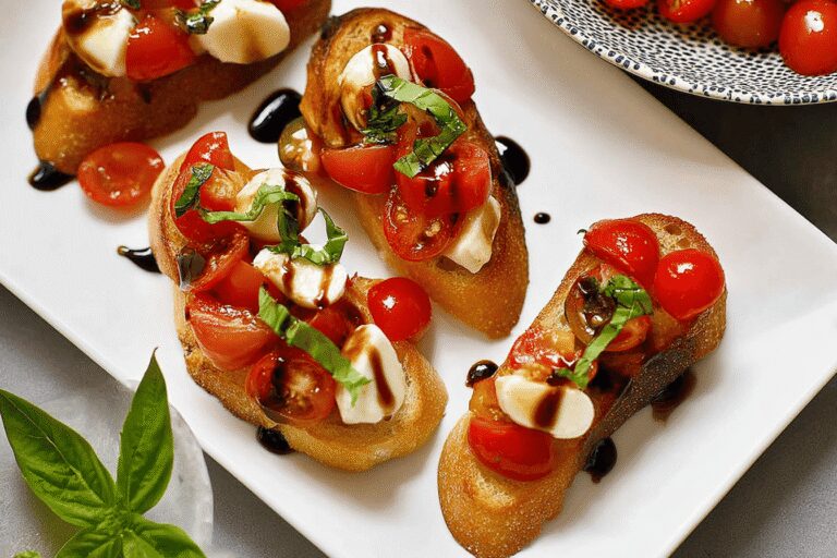 10 Minute Bruschetta Mozzarella