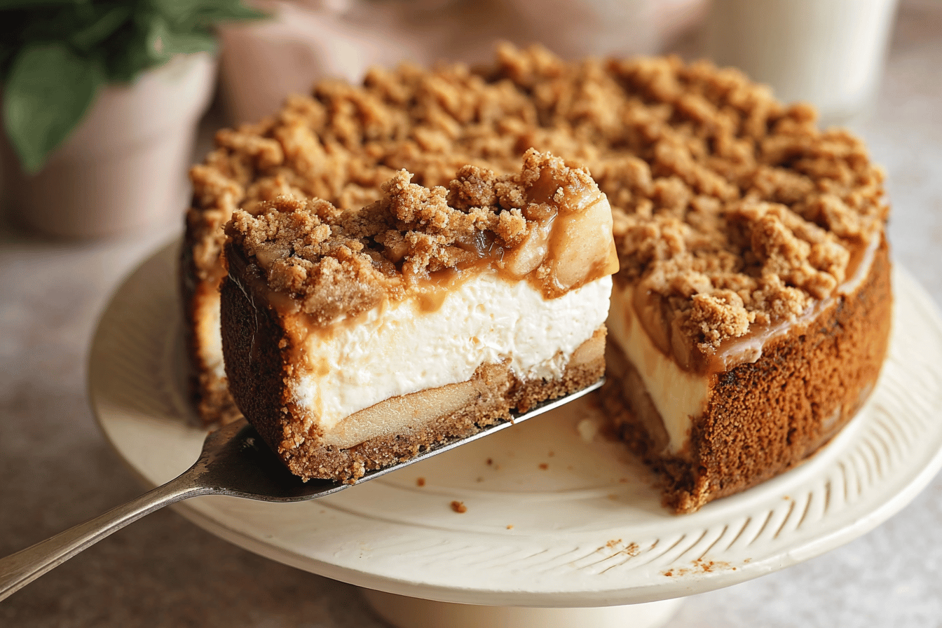Apple Crumble Cheesecake