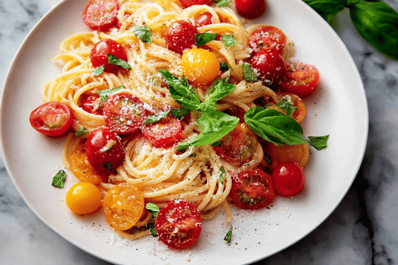 Burst Cherry Tomato Pasta