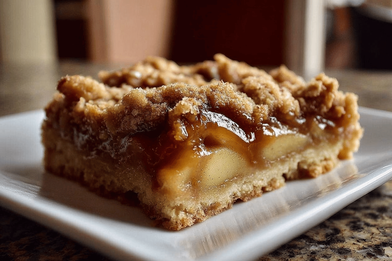 Salted Caramel Apple Bars