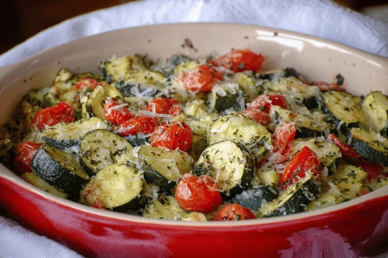 Baked Herb Tomato Zucchini