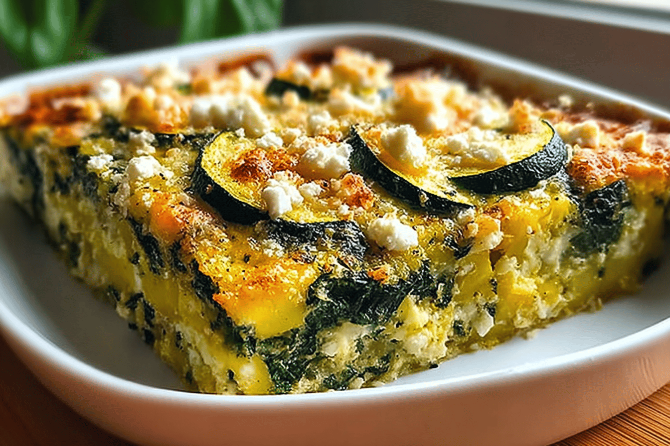 Baked Zucchini Spinach Casserole