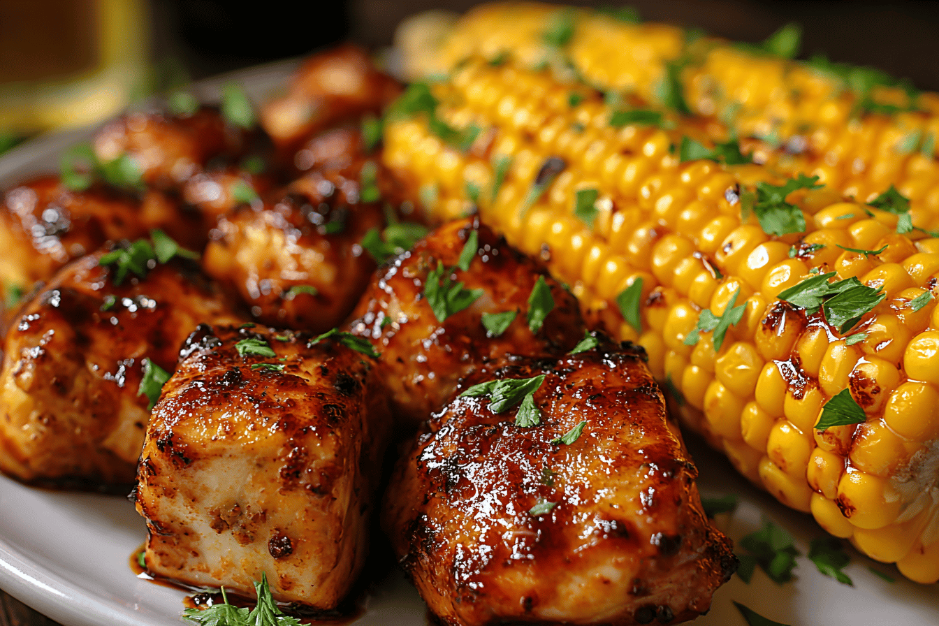 Blackstone BBQ Chicken and Corn