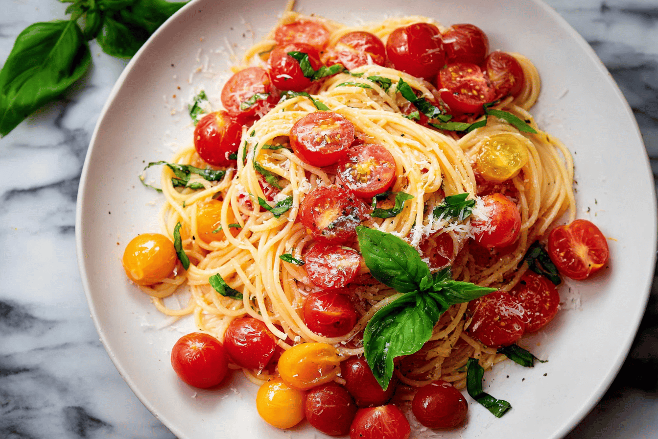 Burst Cherry Tomato Pasta