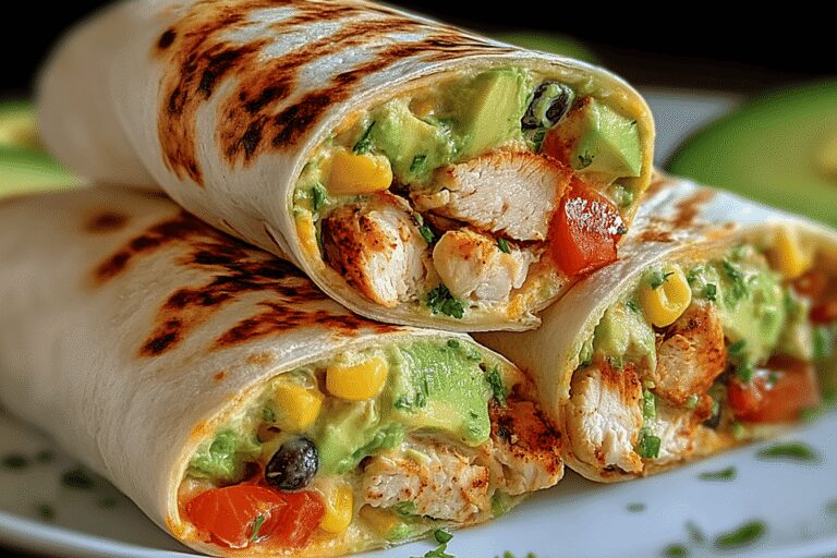 Chicken Avocado Ranch Burritos