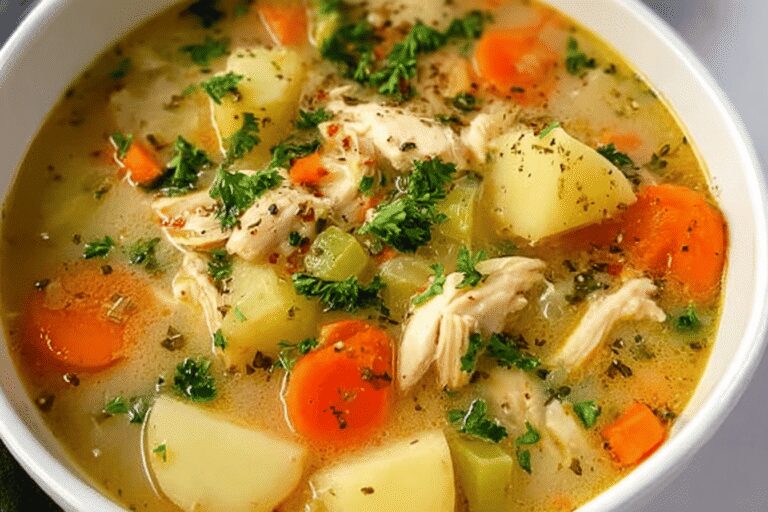 Comforting Chicken Soup with Potatoes