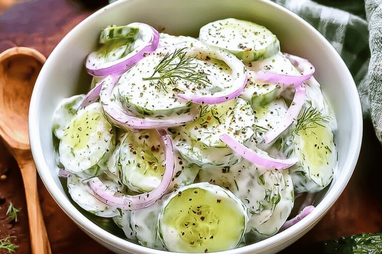 Creamy Cucumber Salad Recipe