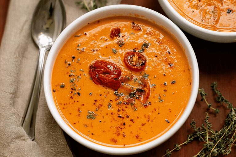 Creamy Roasted Garlic Tomato Soup