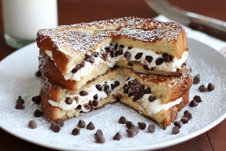 Decadent Cannoli Stuffed French Toast