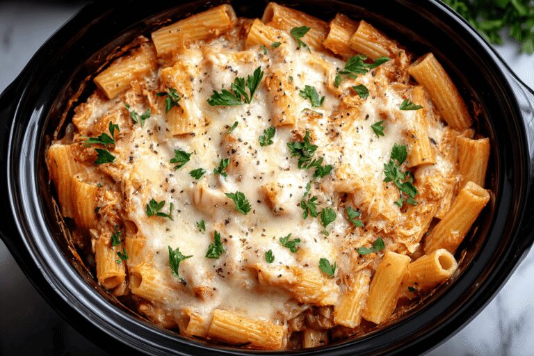 Easy Crockpot Chicken Alfredo