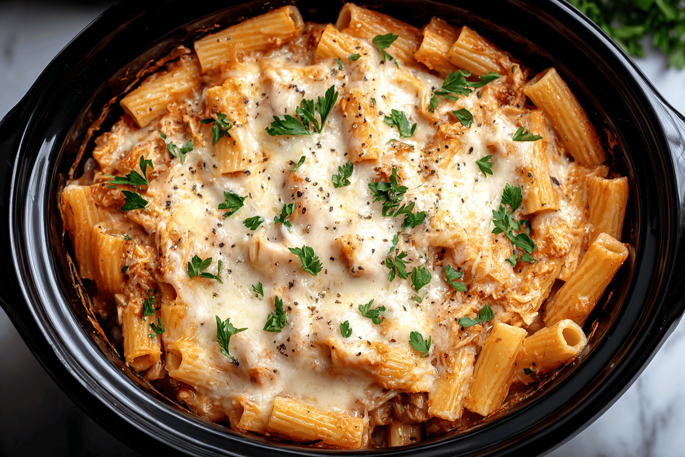 Easy Crockpot Chicken Alfredo
