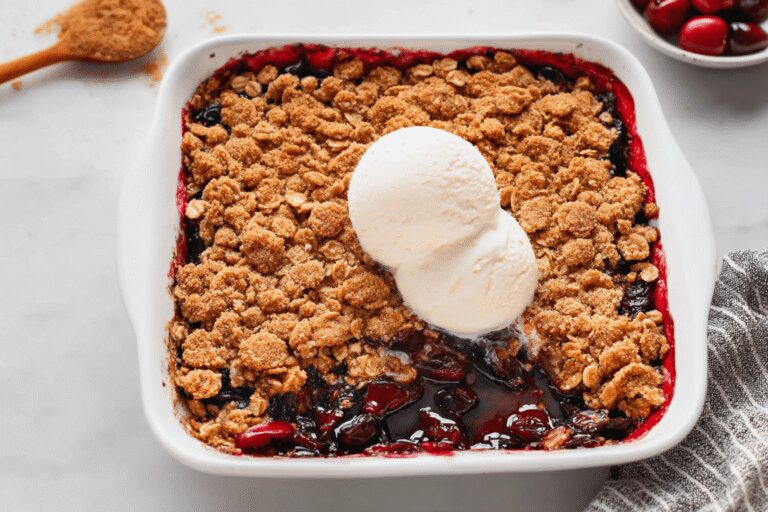 Easy Skillet Cherry Crisp