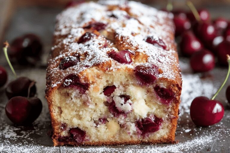 Fresh Cherry Loaf Cake