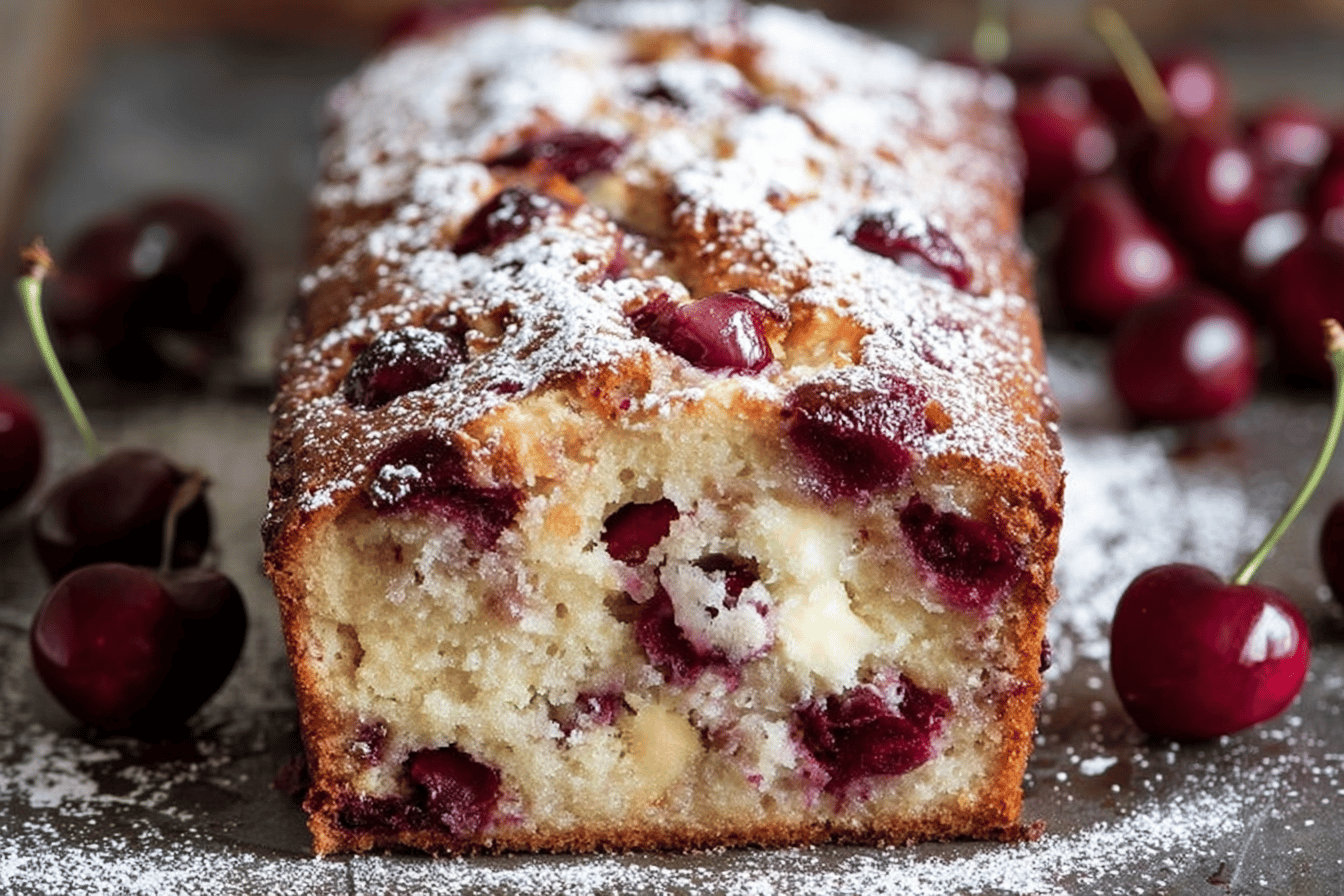 Fresh Cherry Loaf Cake