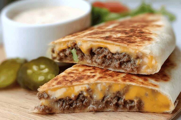 Juicy Blackstone Quesadilla Burger