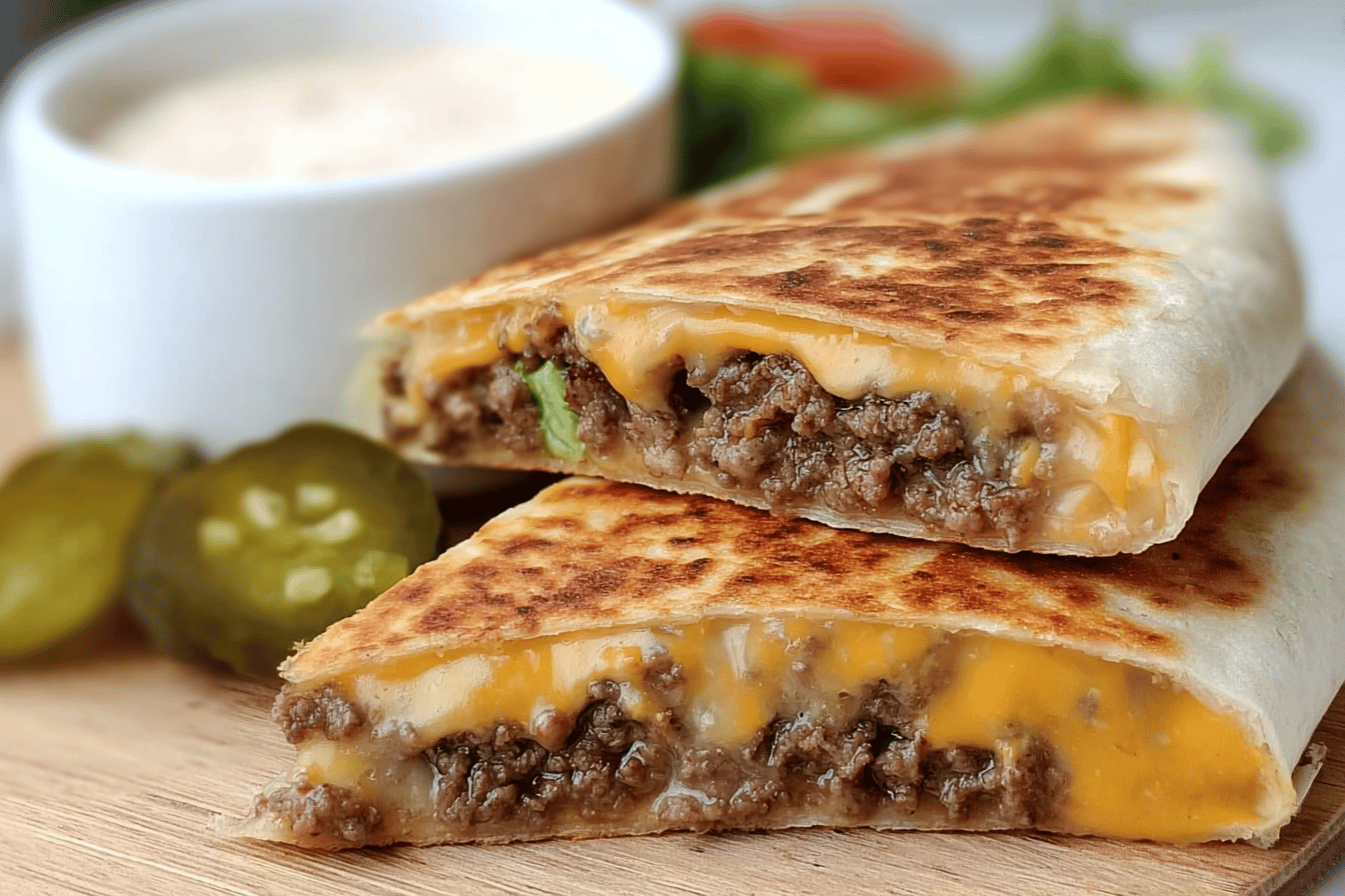 Juicy Blackstone Quesadilla Burger