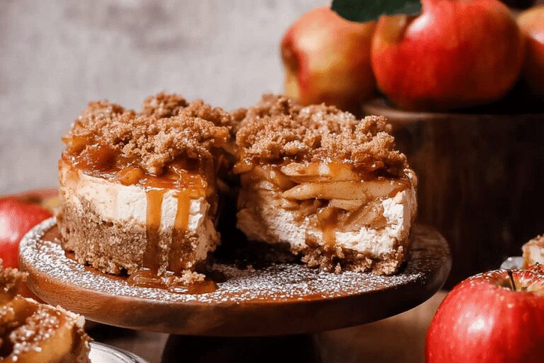 Mini No Bake Apple Cheesecakes