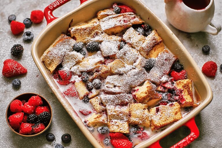 Mixed Berries Cream French Toast