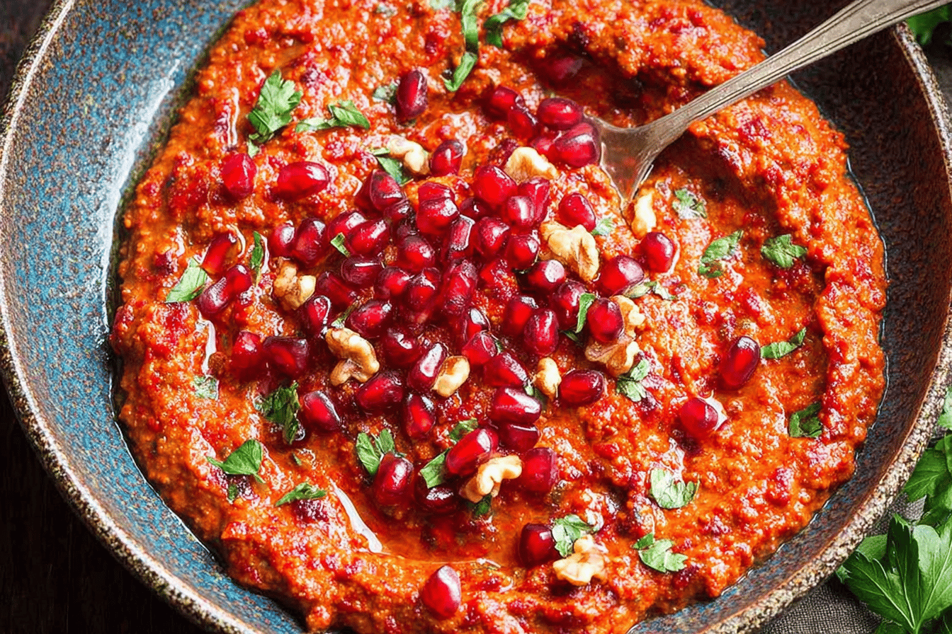 Muhammara with Fresh Pomegranate